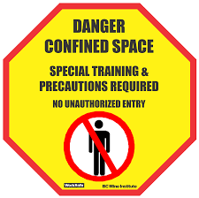 confined space warning sign